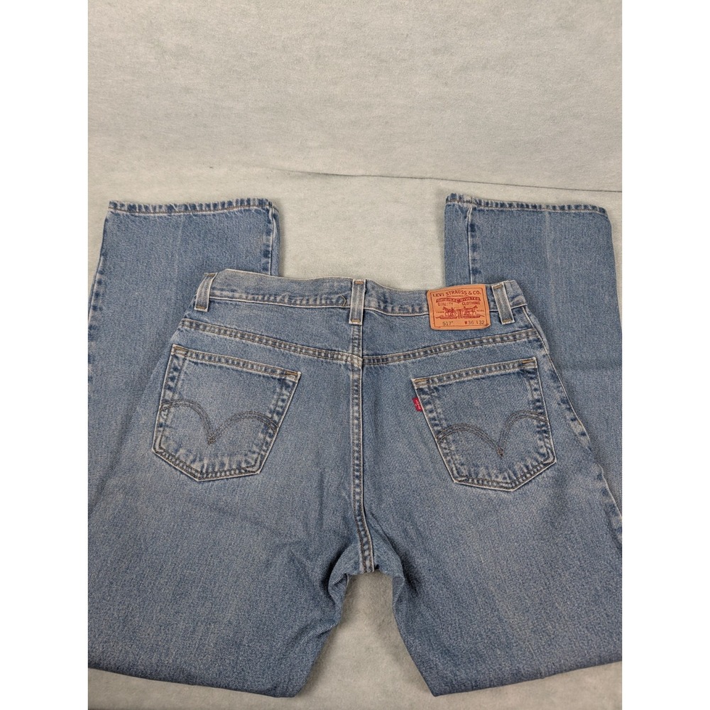 Vintage Levis 517 Mens Jeans 36x32 Blue Boot Cut Denim Western Y2K, 2002